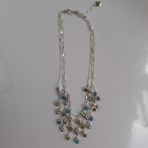 Jones NY Silver 3 Tier Necklace